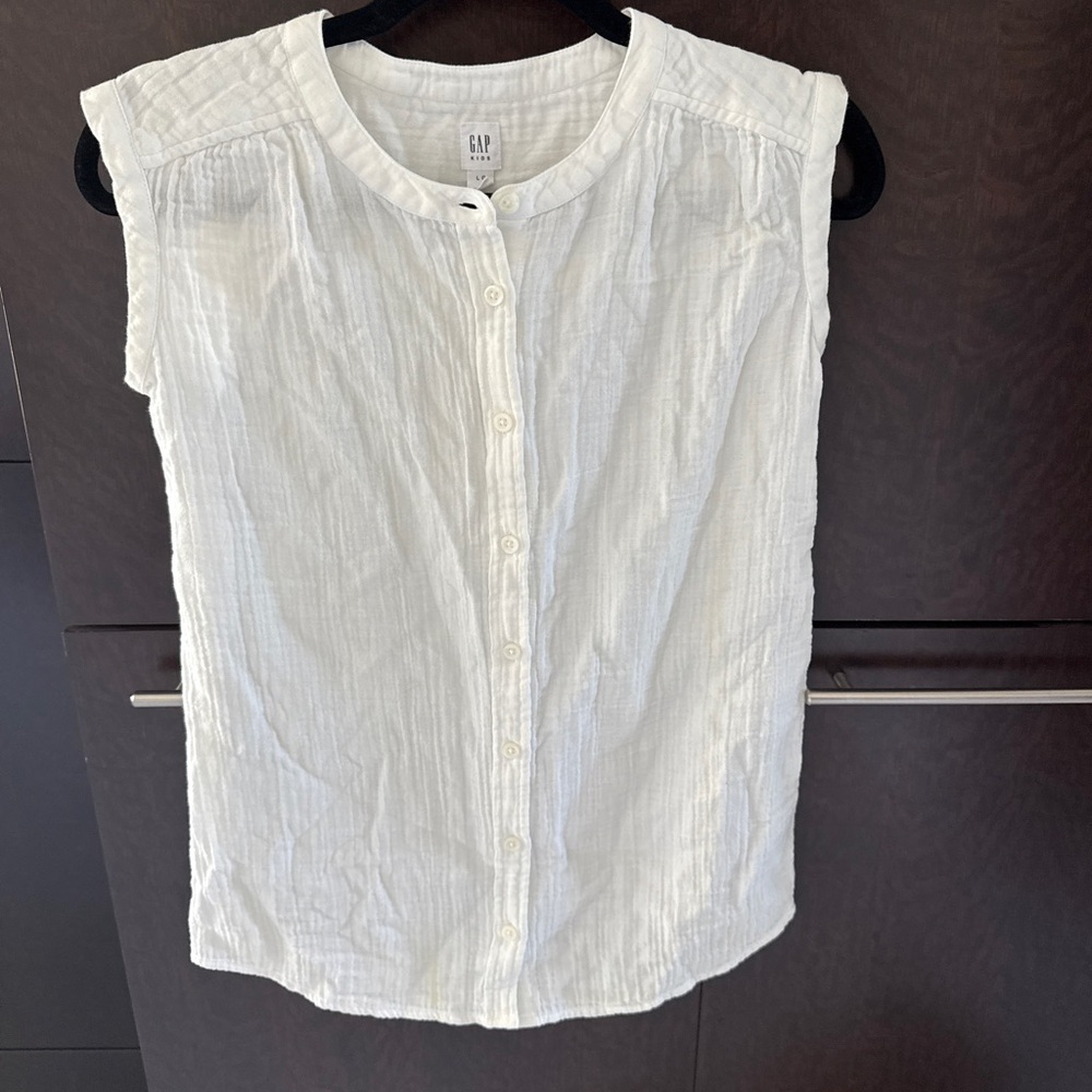 Gap kids - white gauze dress. NWOT. Size L